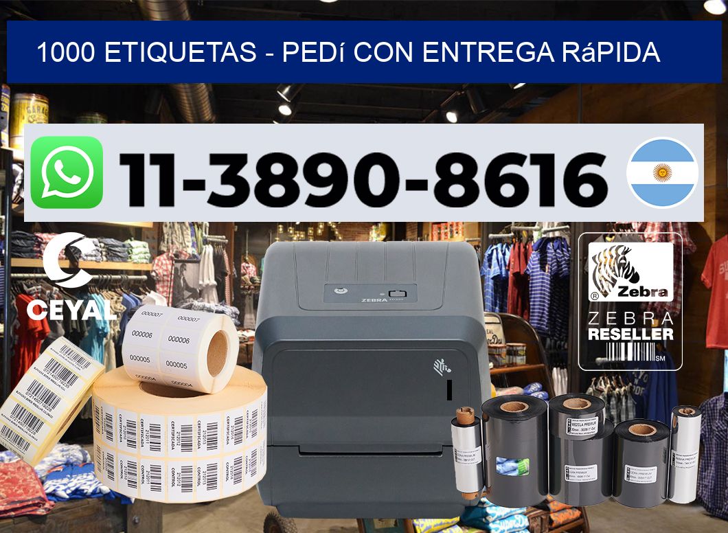 1000 ETIQUETAS - Pedí con entrega rápida