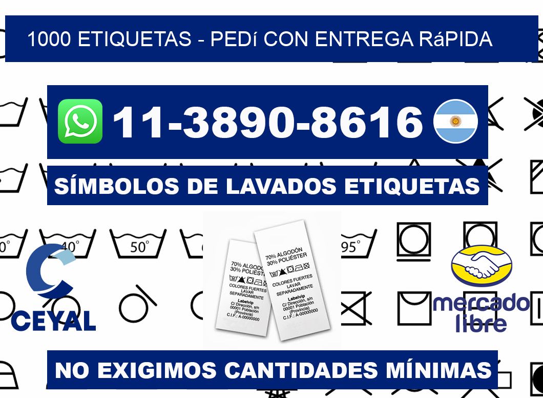 1000 ETIQUETAS - Pedí con entrega rápida
