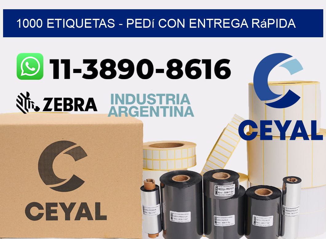1000 ETIQUETAS - Pedí con entrega rápida