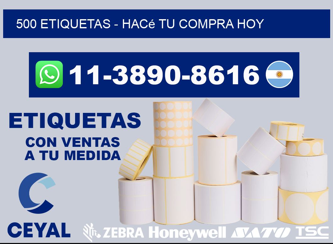 500 ETIQUETAS - Hacé tu compra hoy