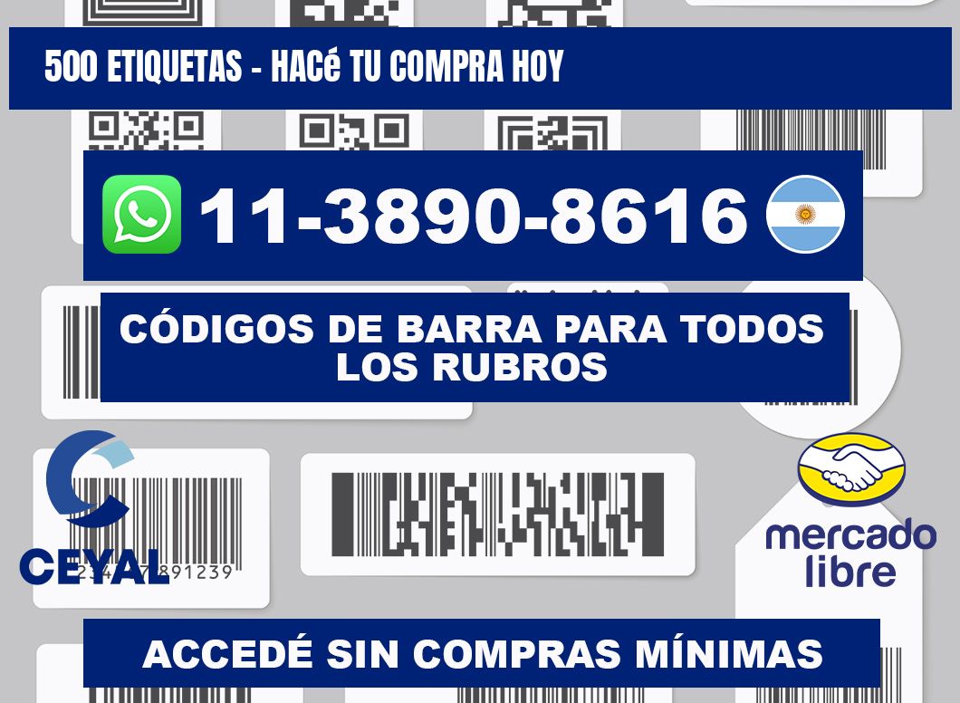 500 ETIQUETAS - Hacé tu compra hoy