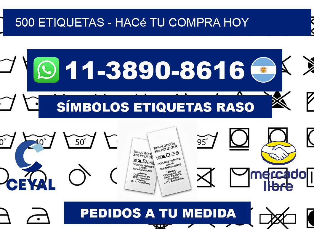 500 ETIQUETAS - Hacé tu compra hoy