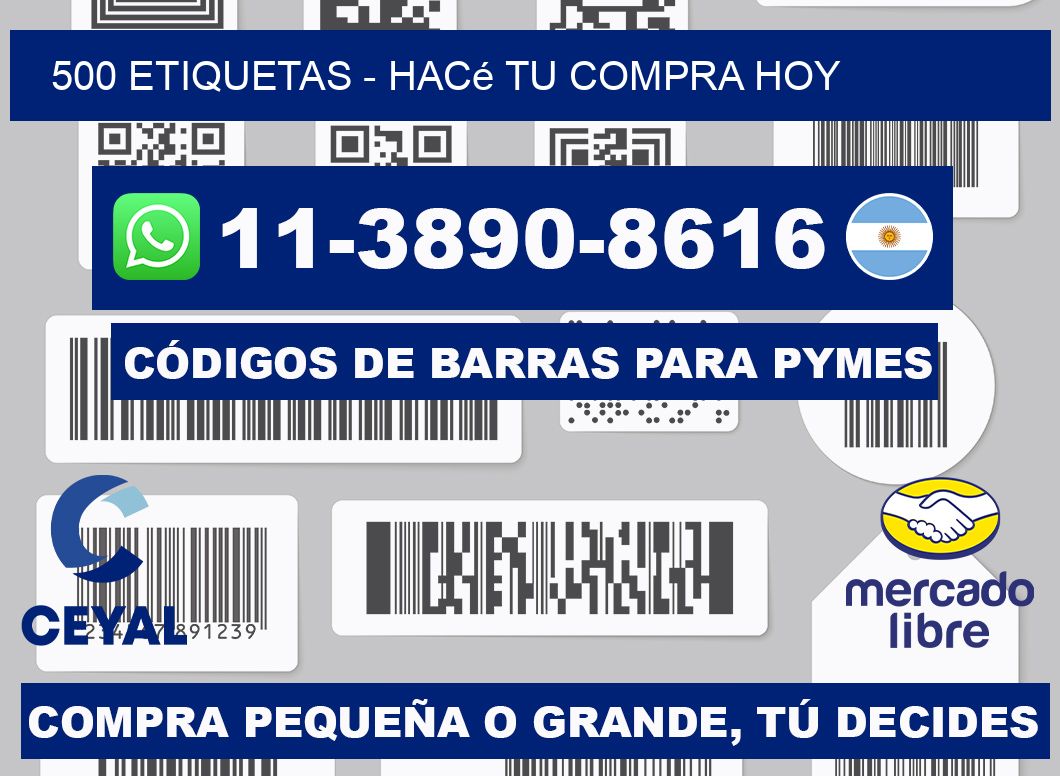 500 ETIQUETAS - Hacé tu compra hoy