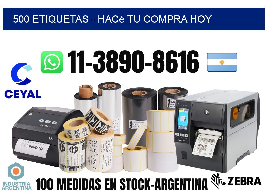 500 ETIQUETAS – Hacé tu compra hoy