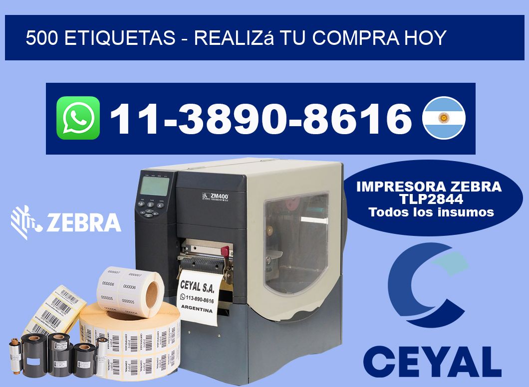 500 ETIQUETAS - Realizá tu compra hoy