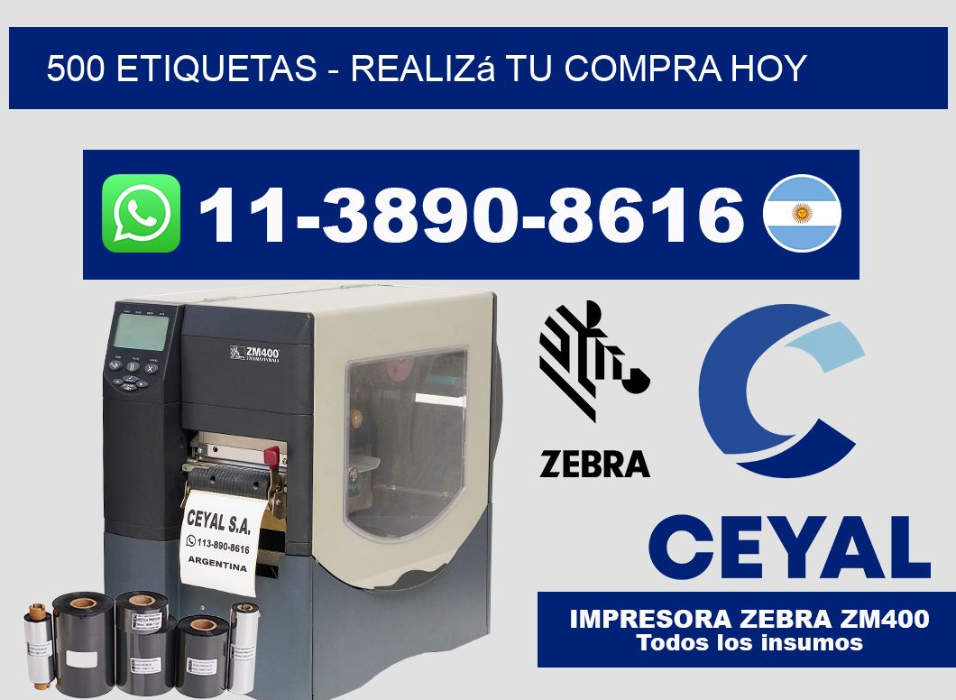 500 ETIQUETAS - Realizá tu compra hoy