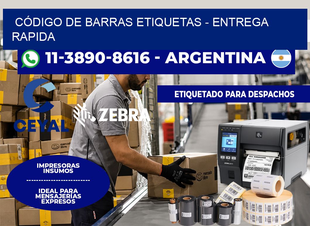 CÓDIGO DE BARRAS ETIQUETAS - entrega rapida