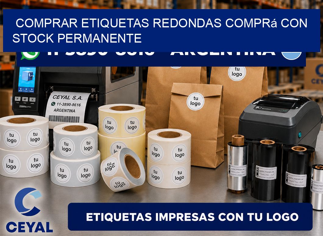COMPRAR ETIQUETAS REDONDAS Comprá con stock permanente