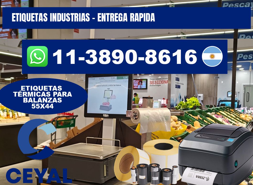 ETIQUETAS INDUSTRIAS - entrega rapida