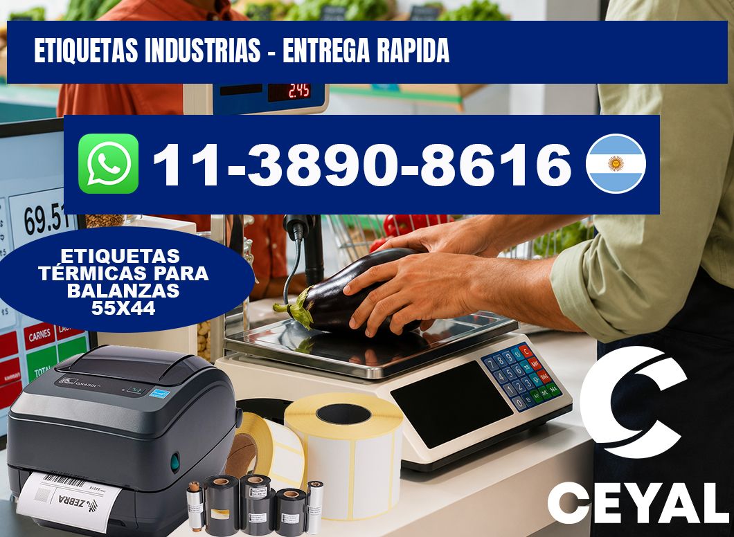 ETIQUETAS INDUSTRIAS - entrega rapida