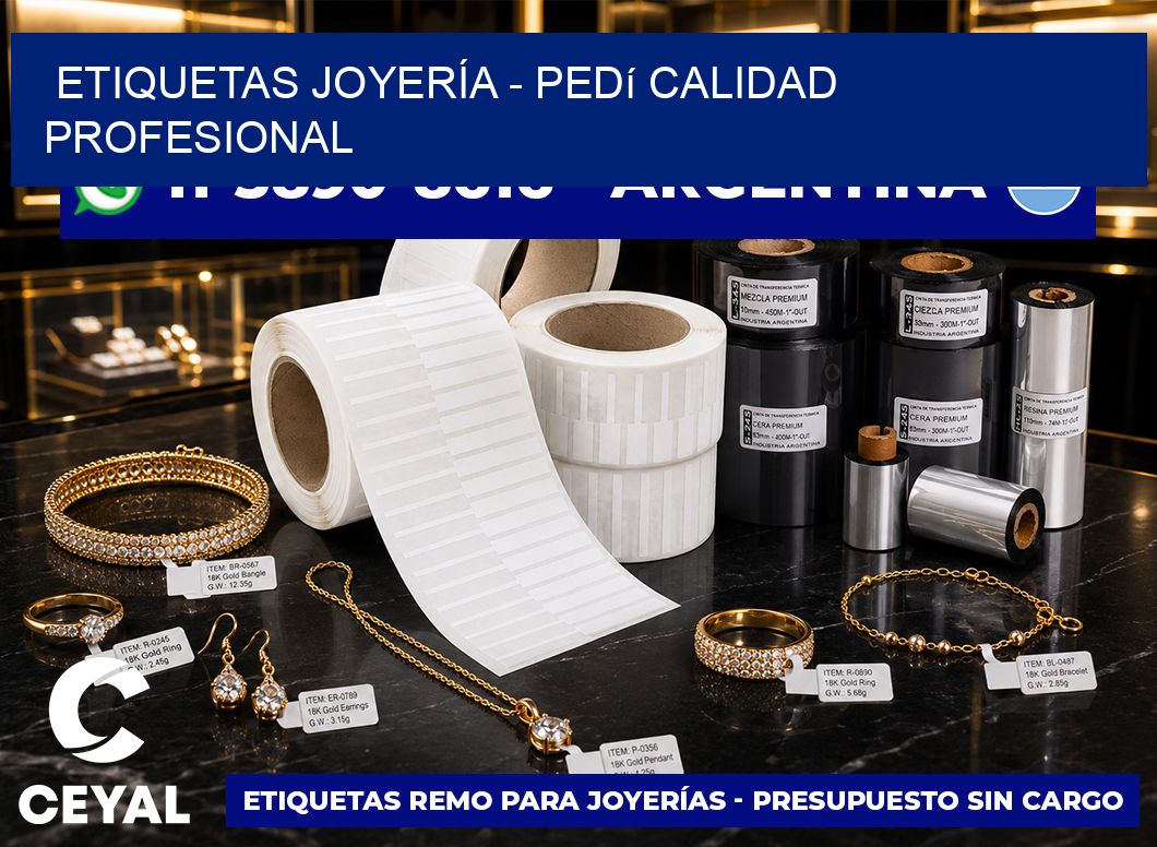 ETIQUETAS JOYERÍA - Pedí calidad profesional