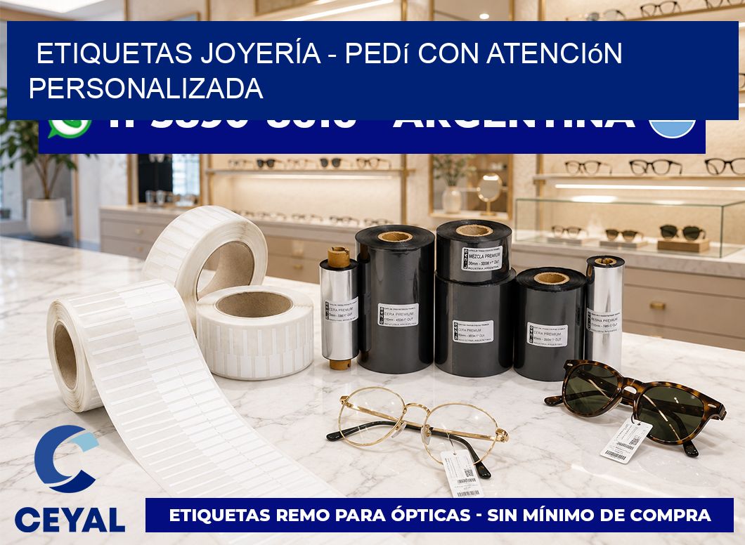 ETIQUETAS JOYERÍA - Pedí con atención personalizada