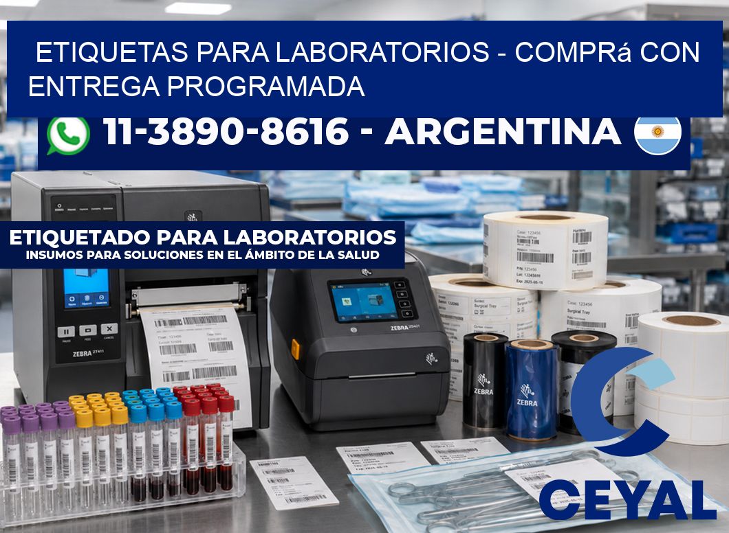 ETIQUETAS PARA LABORATORIOS - Comprá con entrega programada