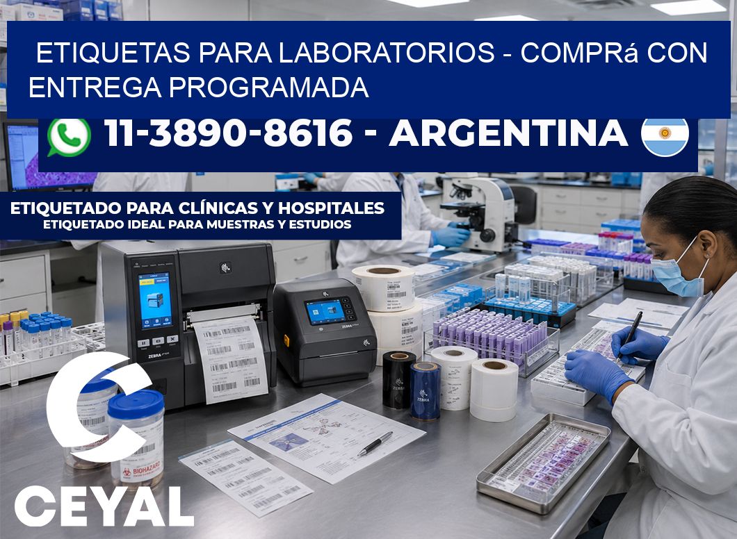 ETIQUETAS PARA LABORATORIOS – Comprá con entrega programada