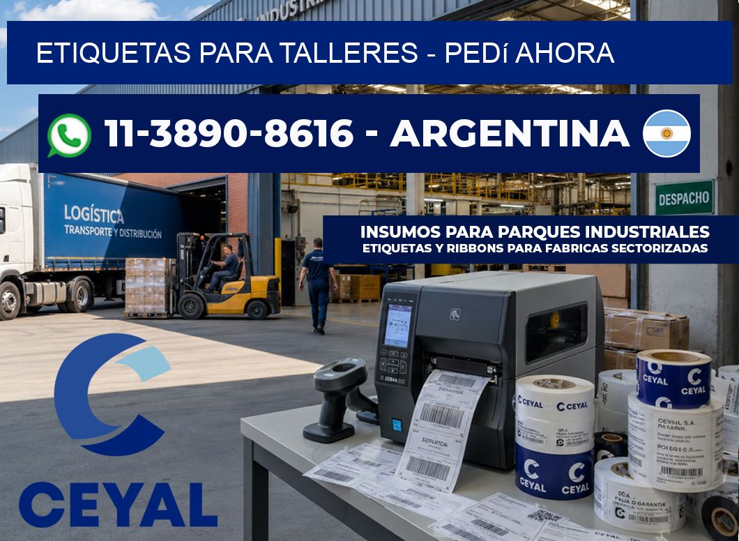 ETIQUETAS PARA TALLERES - Pedí ahora