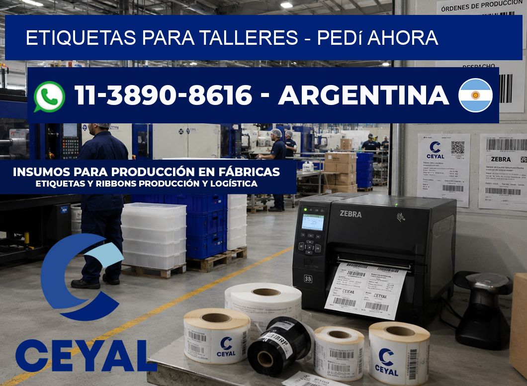 ETIQUETAS PARA TALLERES - Pedí ahora