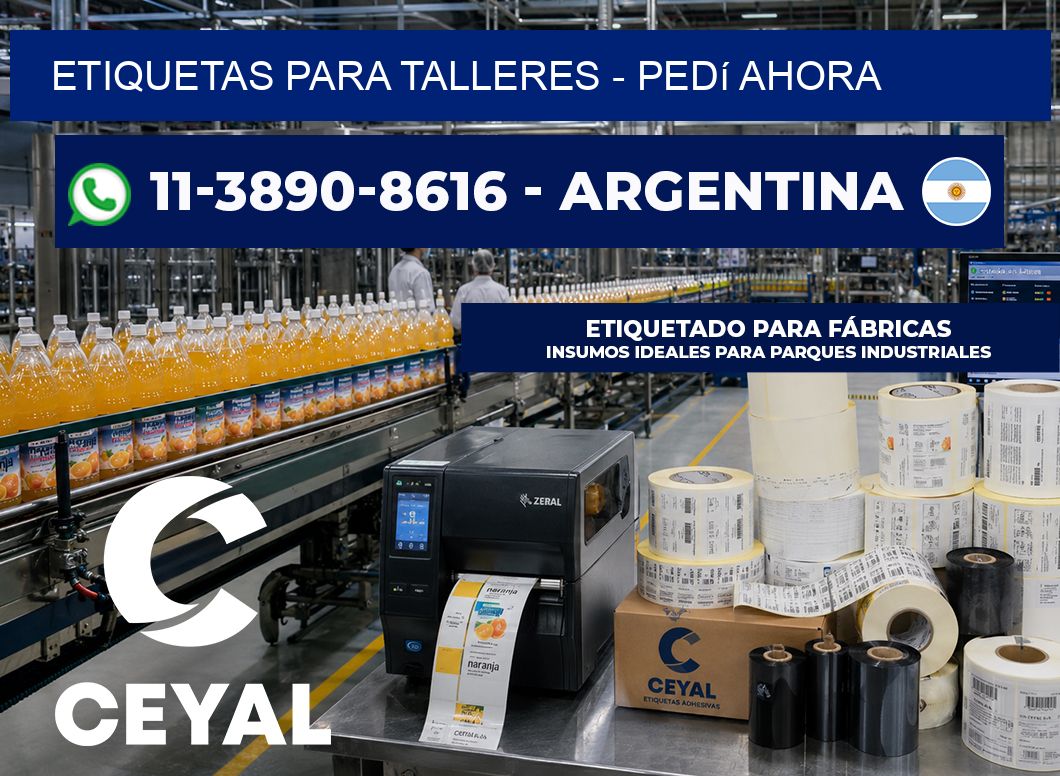 ETIQUETAS PARA TALLERES - Pedí ahora