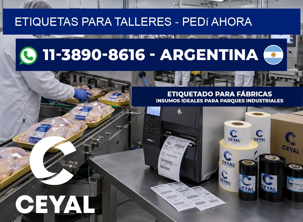 ETIQUETAS PARA TALLERES - Pedí ahora