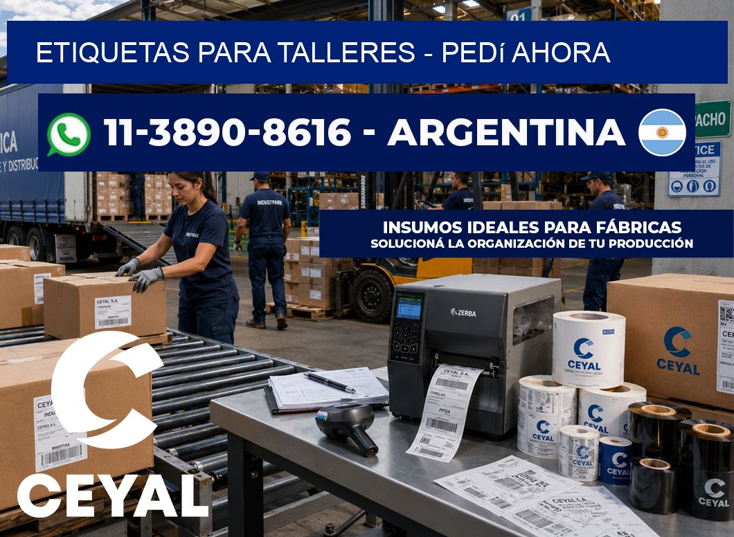 ETIQUETAS PARA TALLERES – Pedí ahora