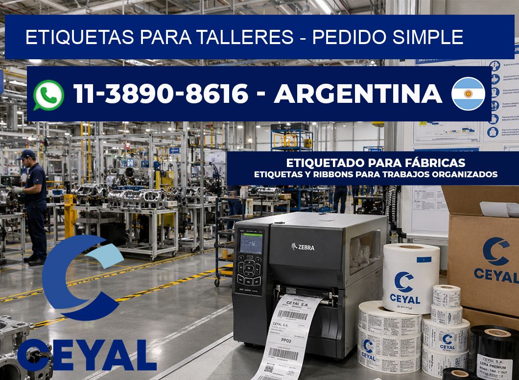 ETIQUETAS PARA TALLERES – Pedido simple