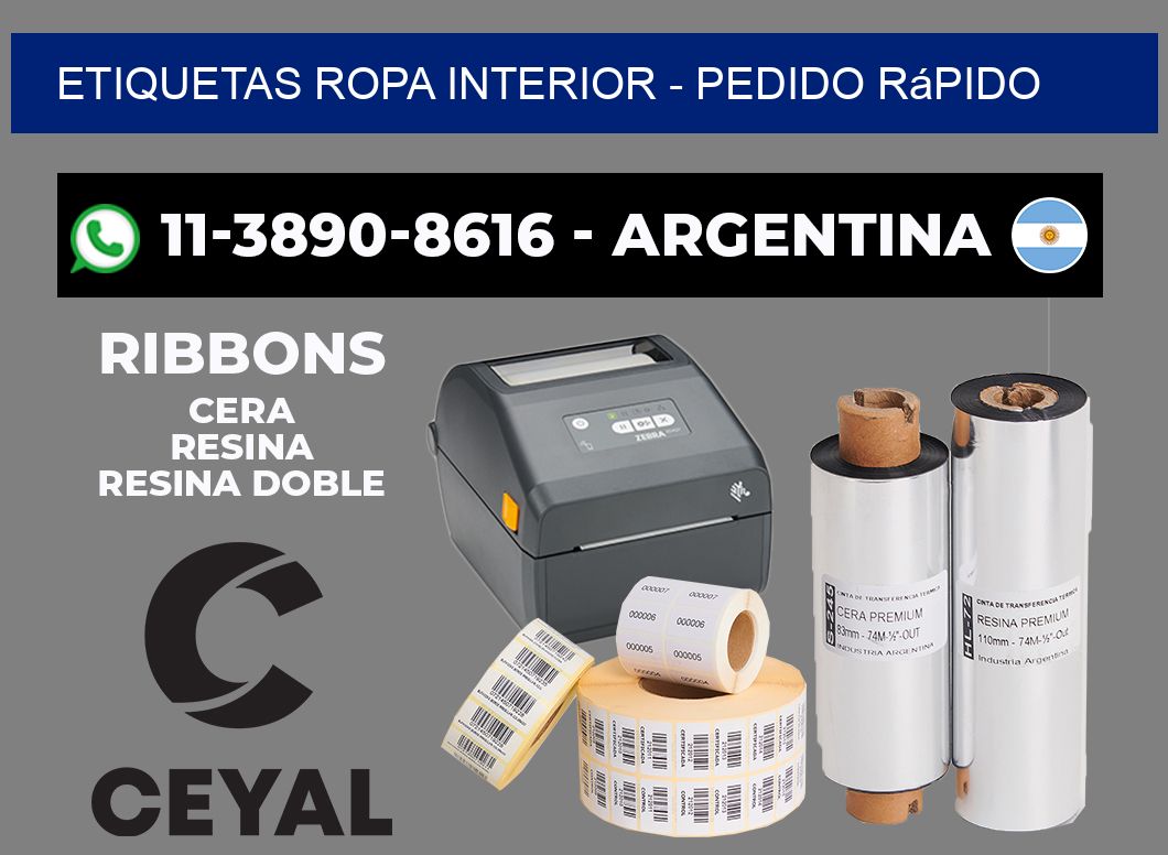 Etiquetas Ropa interior - Pedido rápido
