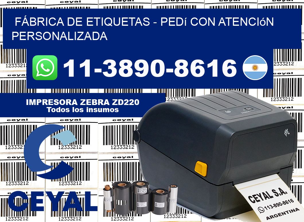 FÁBRICA DE ETIQUETAS - Pedí con atención personalizada