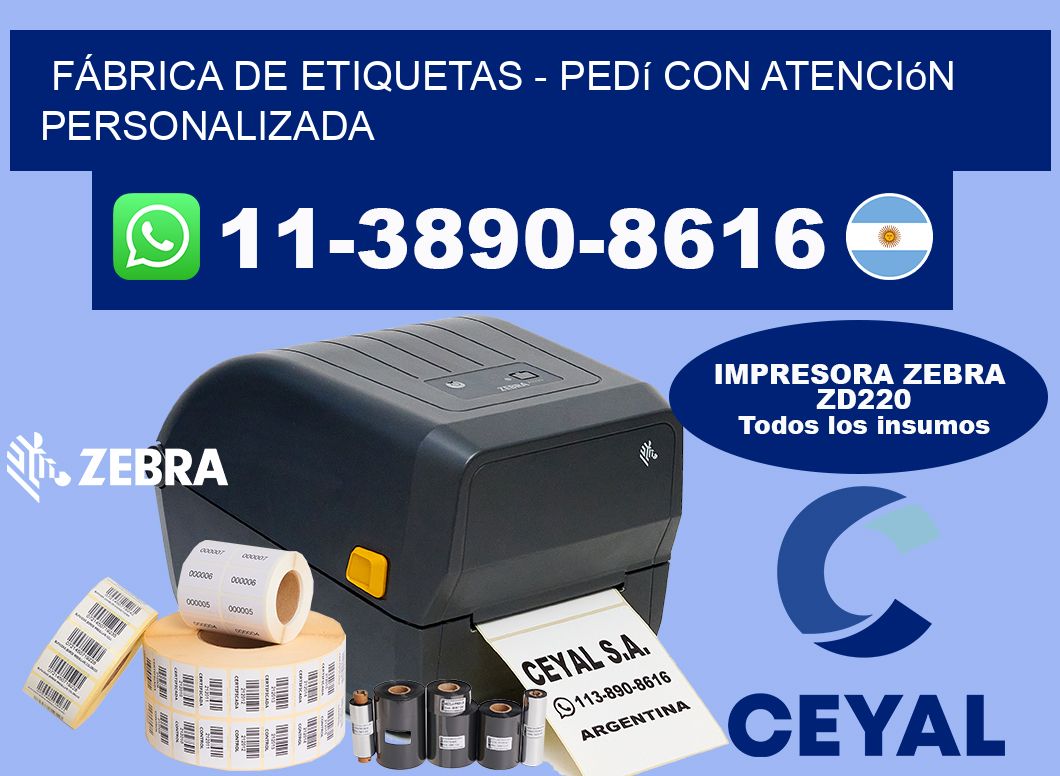 FÁBRICA DE ETIQUETAS - Pedí con atención personalizada