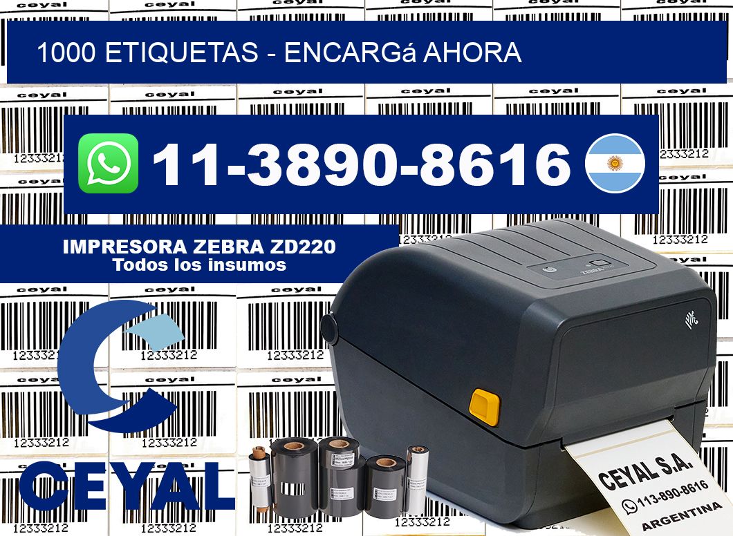 1000 ETIQUETAS - Encargá ahora