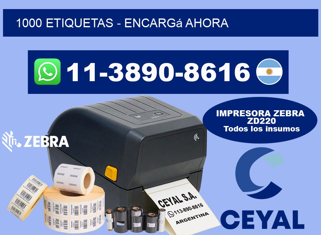 1000 ETIQUETAS - Encargá ahora