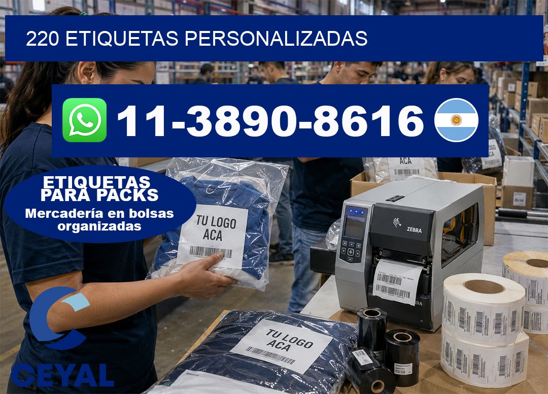 220 ETIQUETAS PERSONALIZADAS