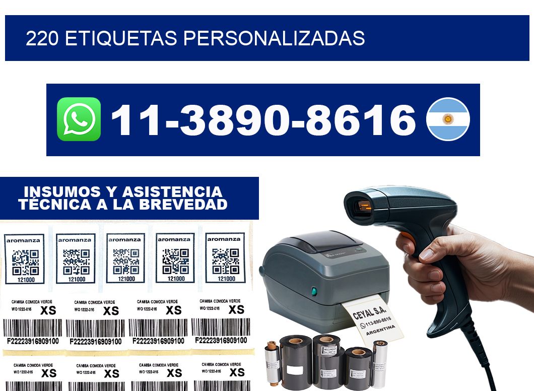 220 ETIQUETAS PERSONALIZADAS