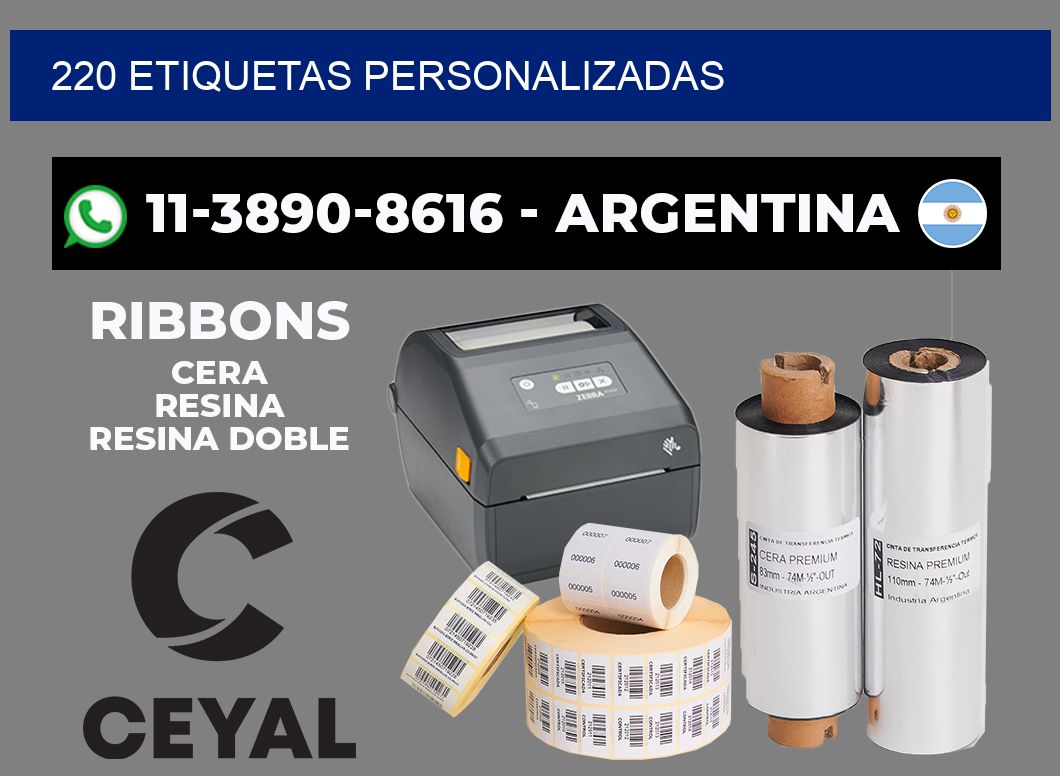 220 ETIQUETAS PERSONALIZADAS
