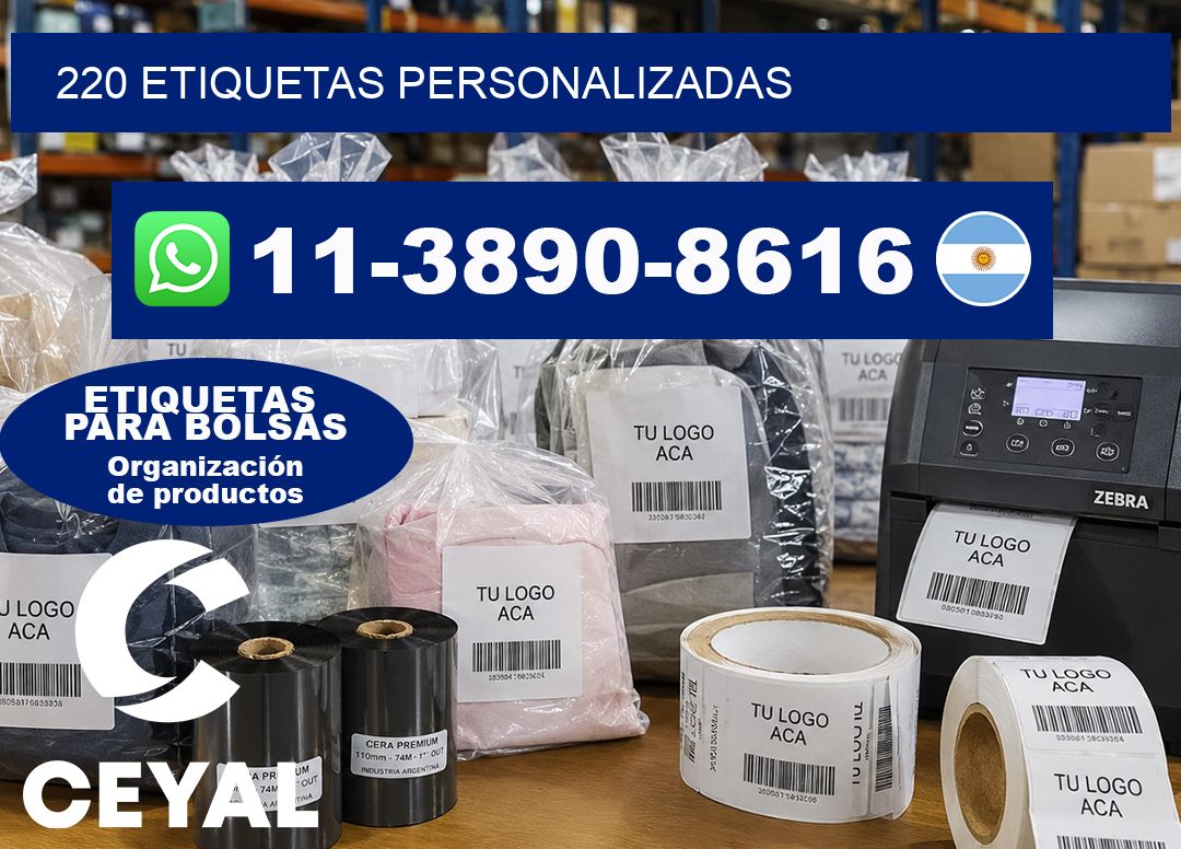 220 ETIQUETAS PERSONALIZADAS