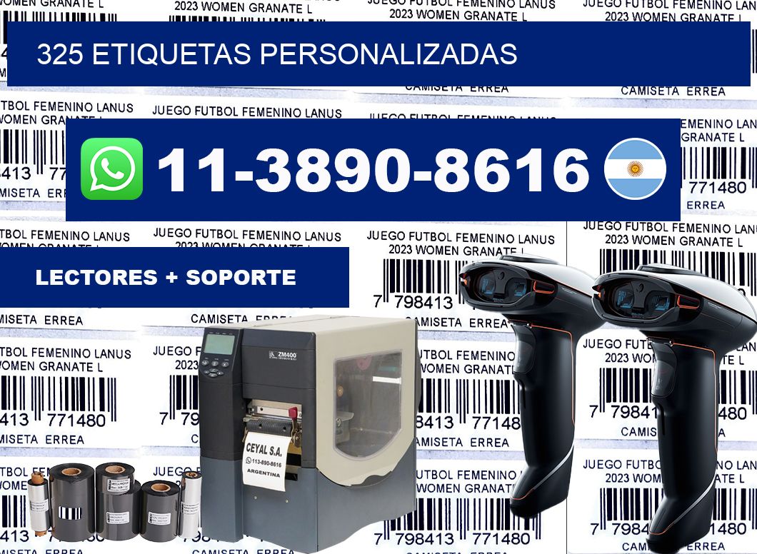 325 ETIQUETAS PERSONALIZADAS