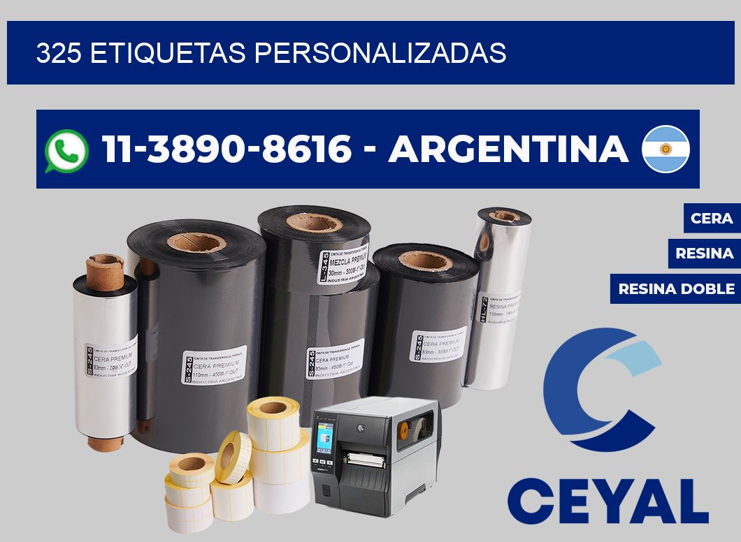 325 ETIQUETAS PERSONALIZADAS