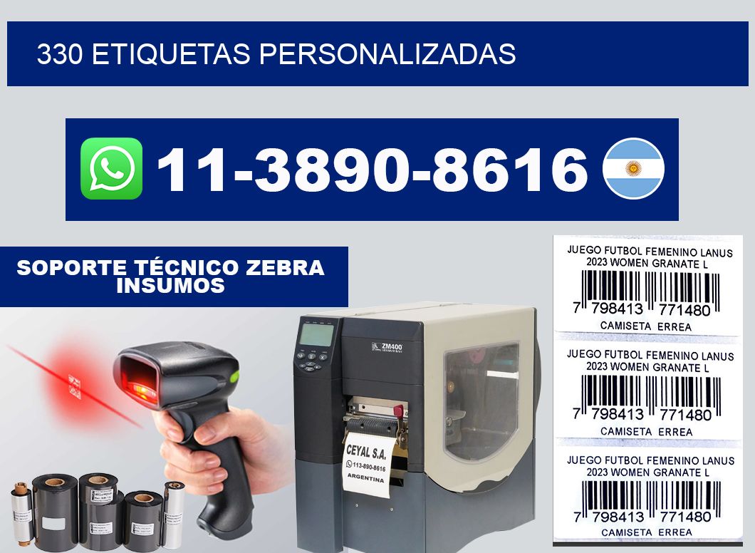 330 ETIQUETAS PERSONALIZADAS