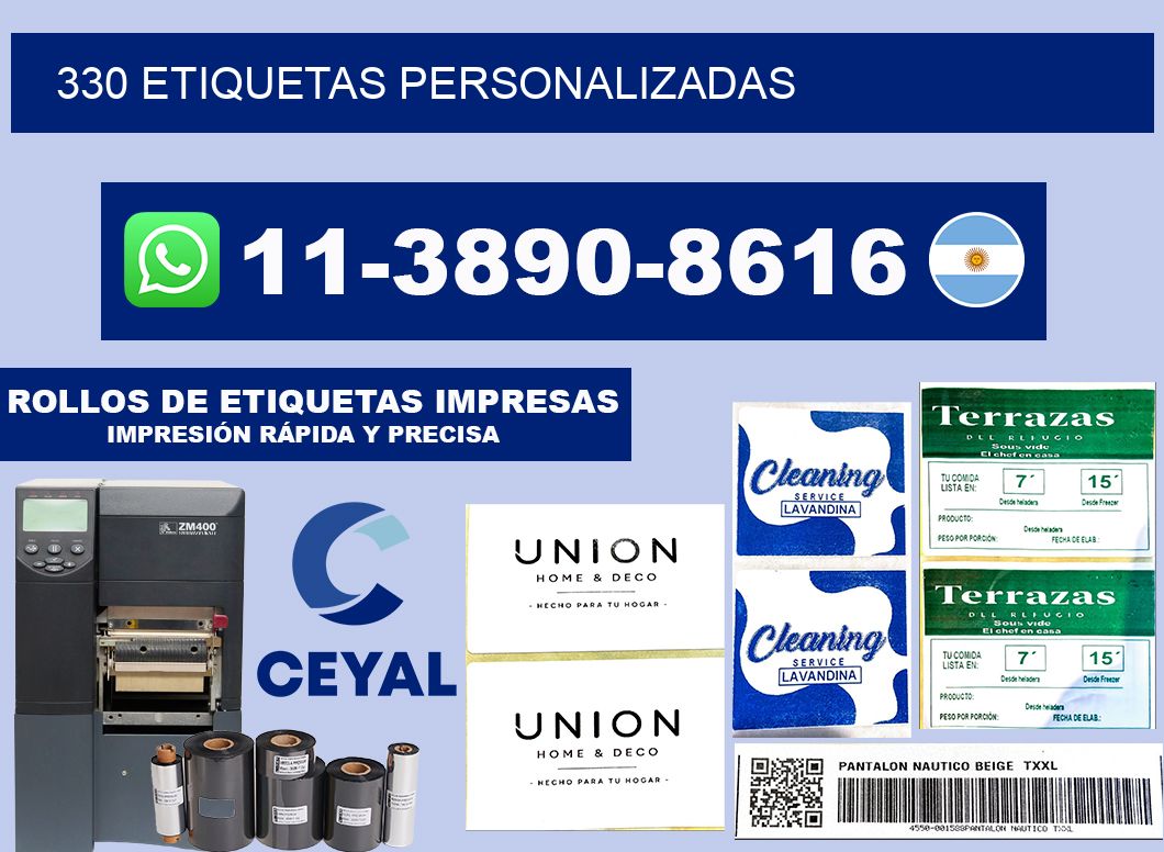 330 ETIQUETAS PERSONALIZADAS