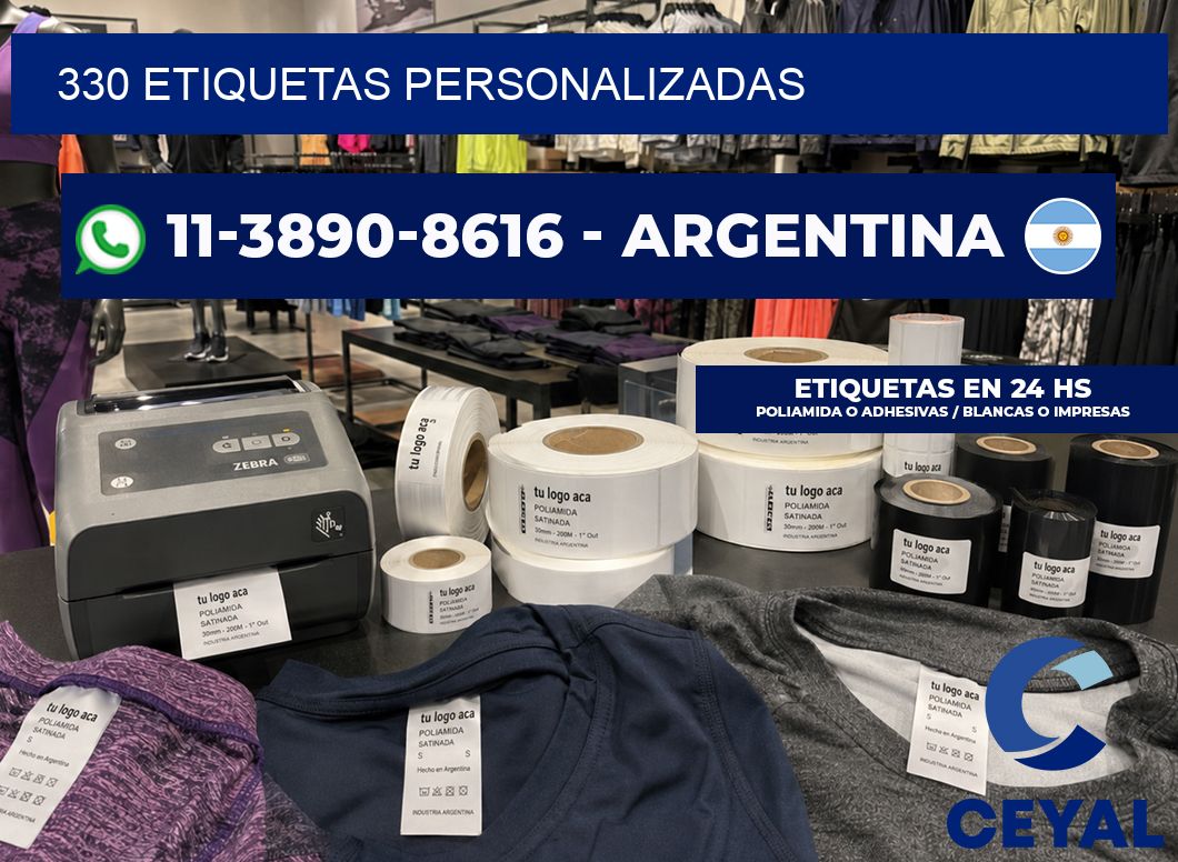 330 ETIQUETAS PERSONALIZADAS