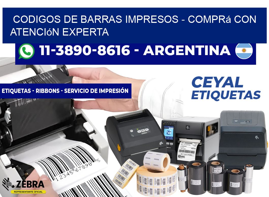 CODIGOS DE BARRAS IMPRESOS - Comprá con atención experta