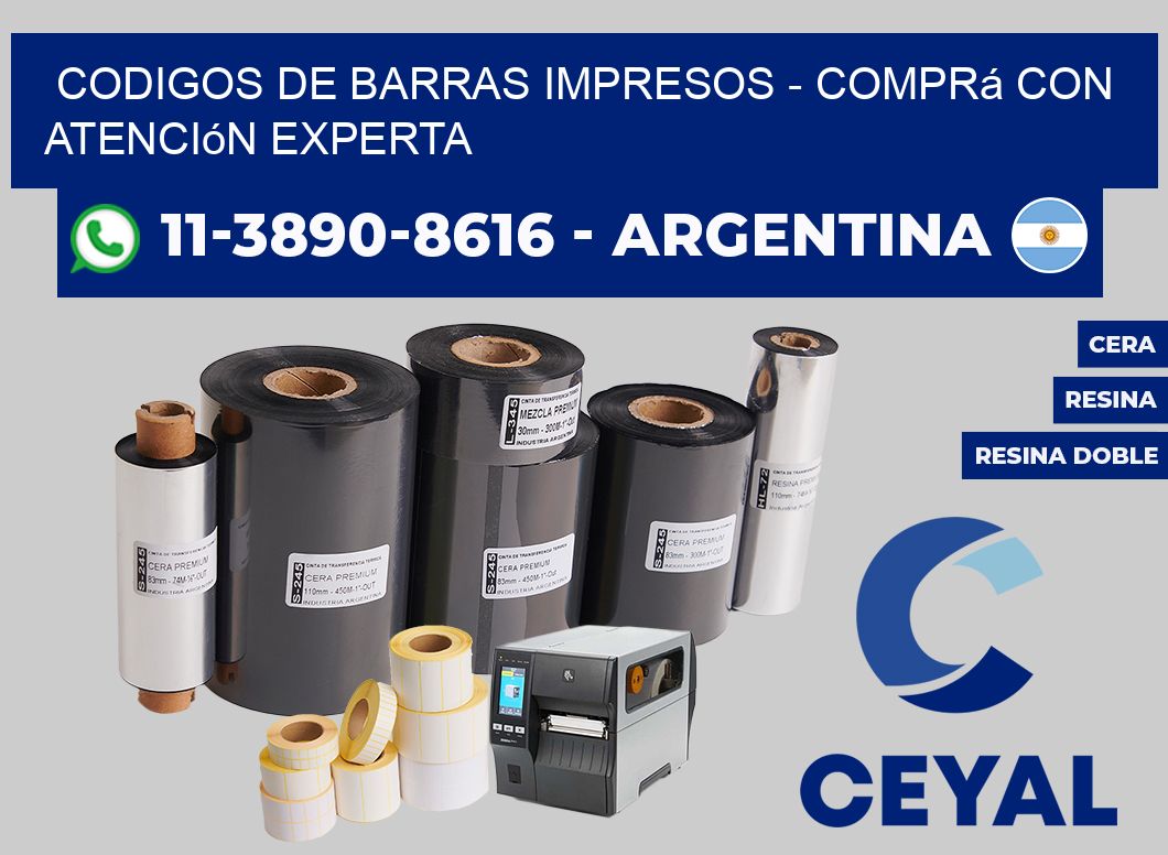 CODIGOS DE BARRAS IMPRESOS - Comprá con atención experta