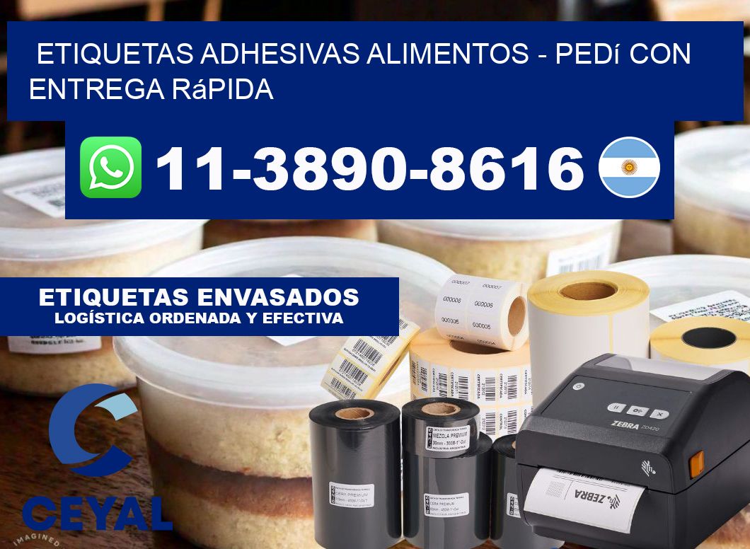 ETIQUETAS ADHESIVAS ALIMENTOS - Pedí con entrega rápida