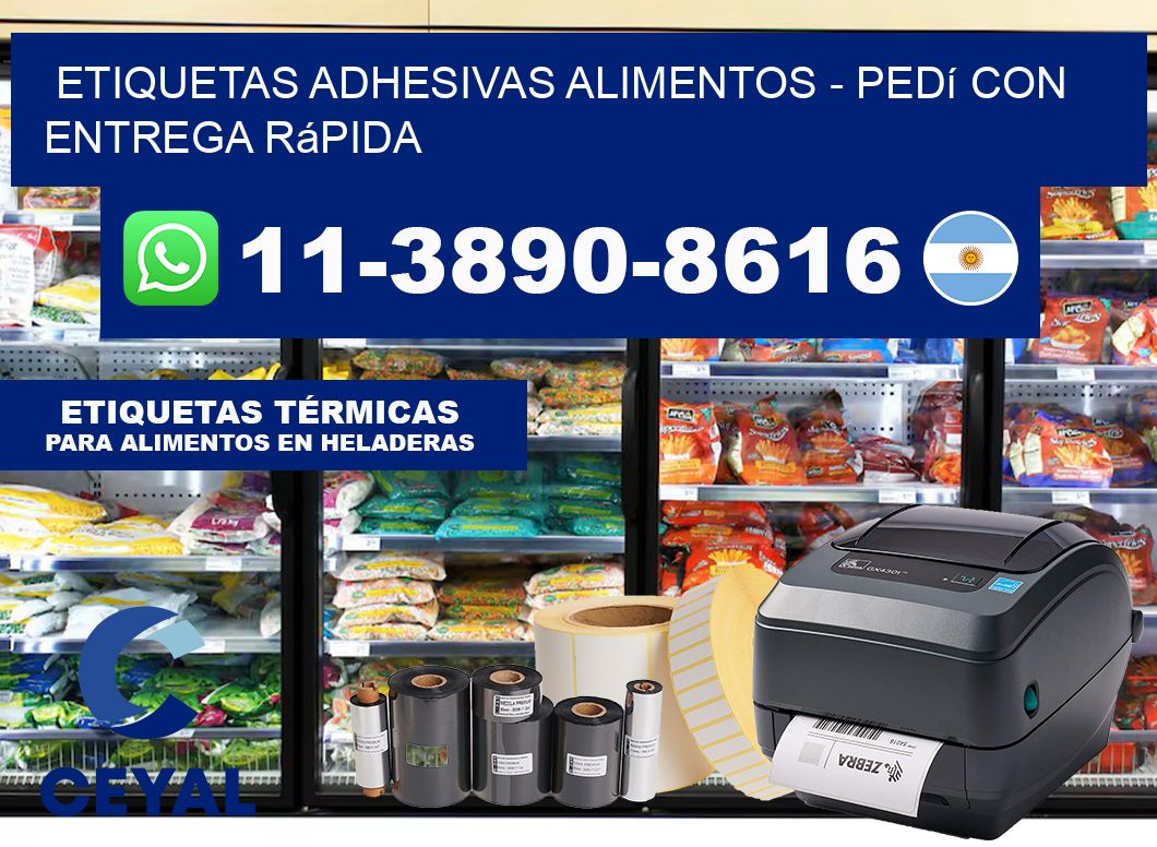 ETIQUETAS ADHESIVAS ALIMENTOS – Pedí con entrega rápida