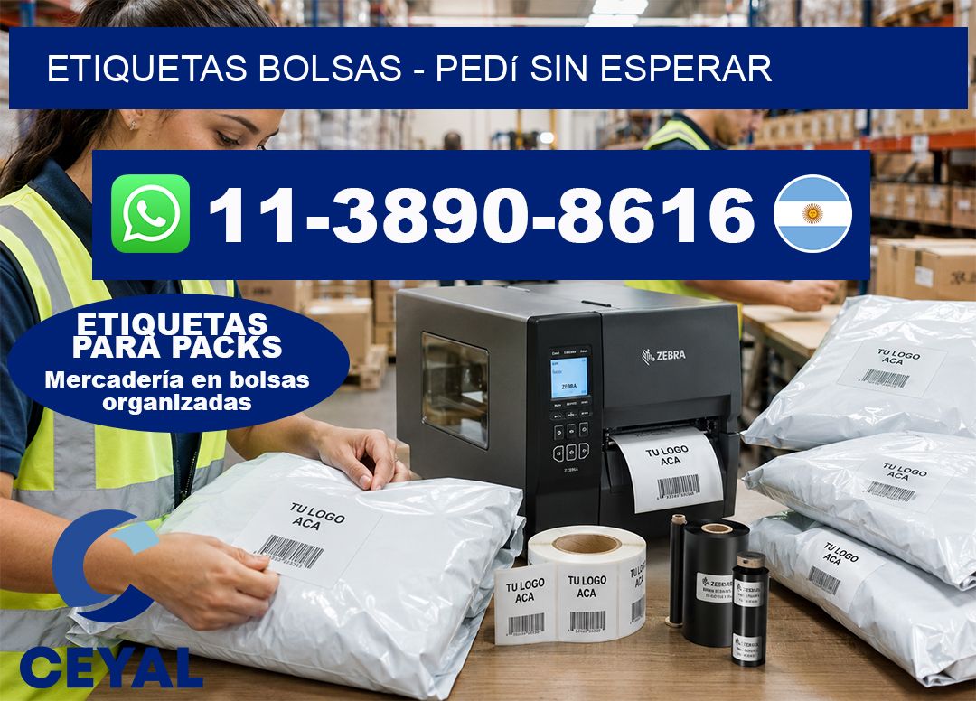 ETIQUETAS BOLSAS - Pedí sin esperar