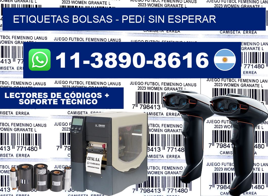 ETIQUETAS BOLSAS - Pedí sin esperar
