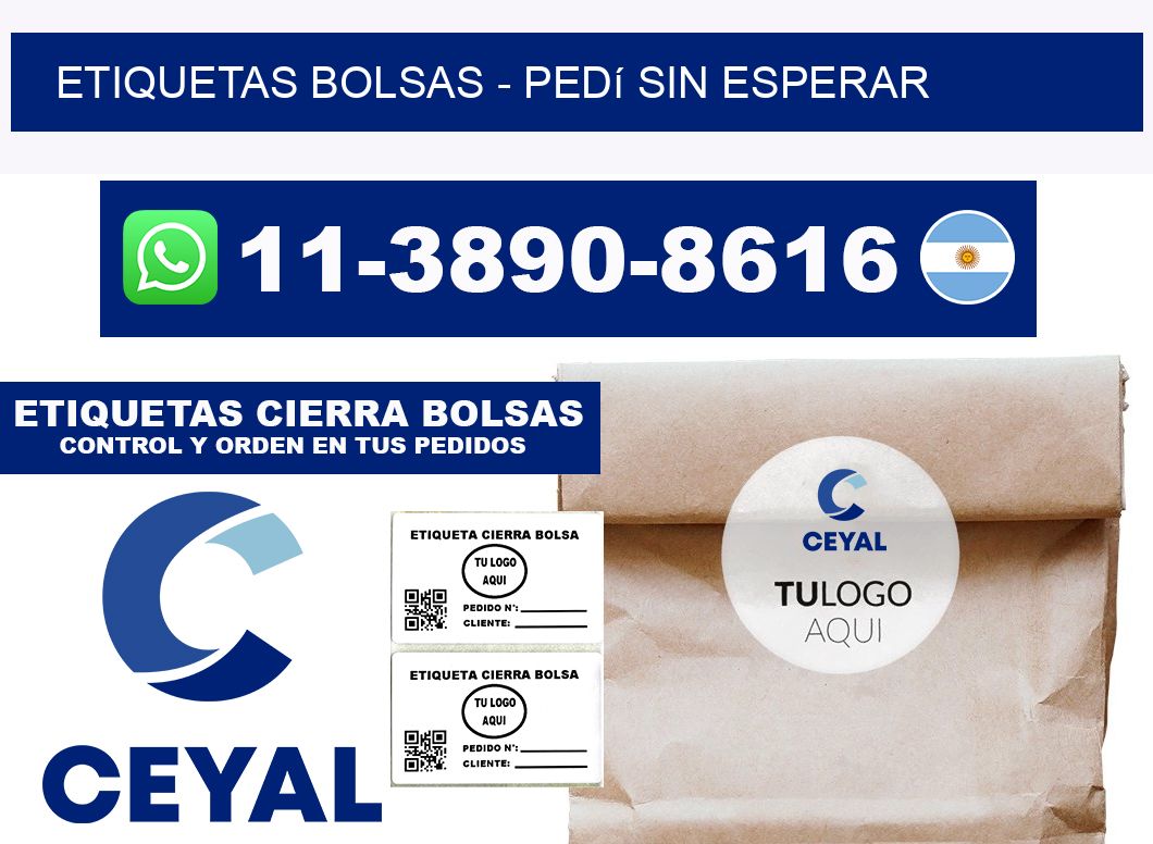 ETIQUETAS BOLSAS - Pedí sin esperar