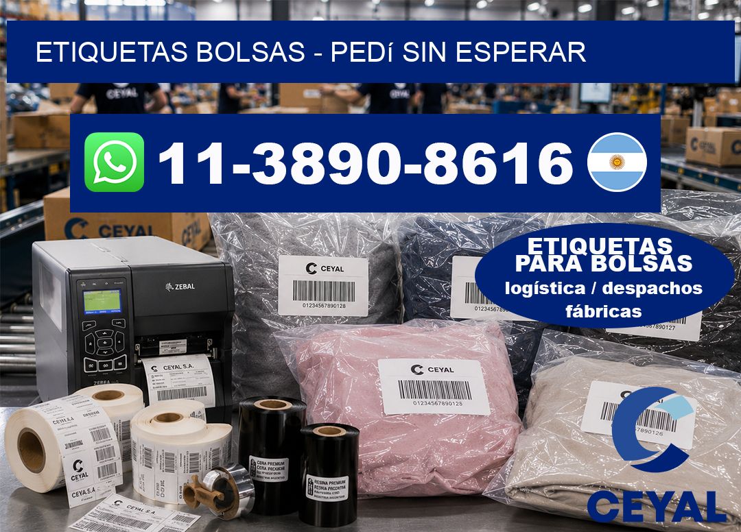 ETIQUETAS BOLSAS – Pedí sin esperar