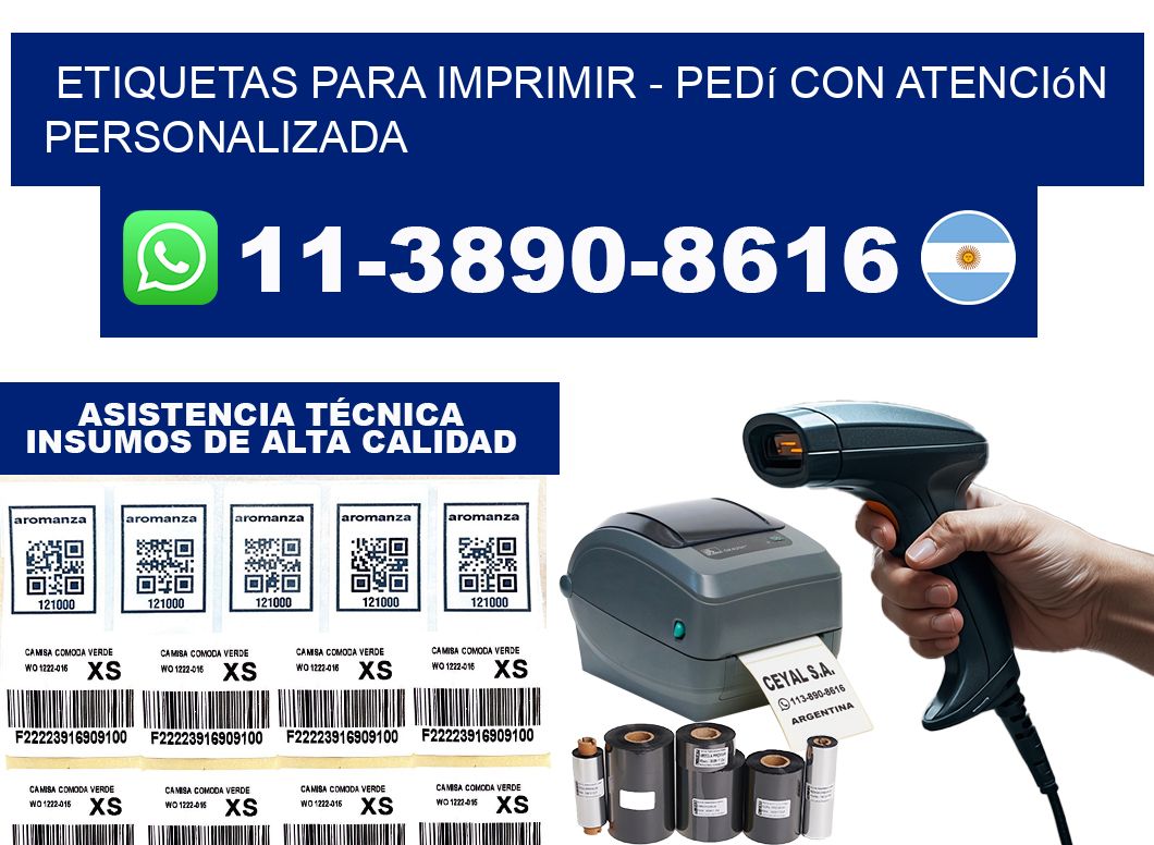 ETIQUETAS PARA IMPRIMIR - Pedí con atención personalizada