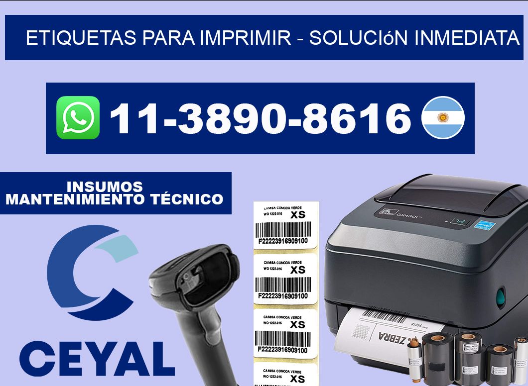 ETIQUETAS PARA IMPRIMIR - Solución inmediata
