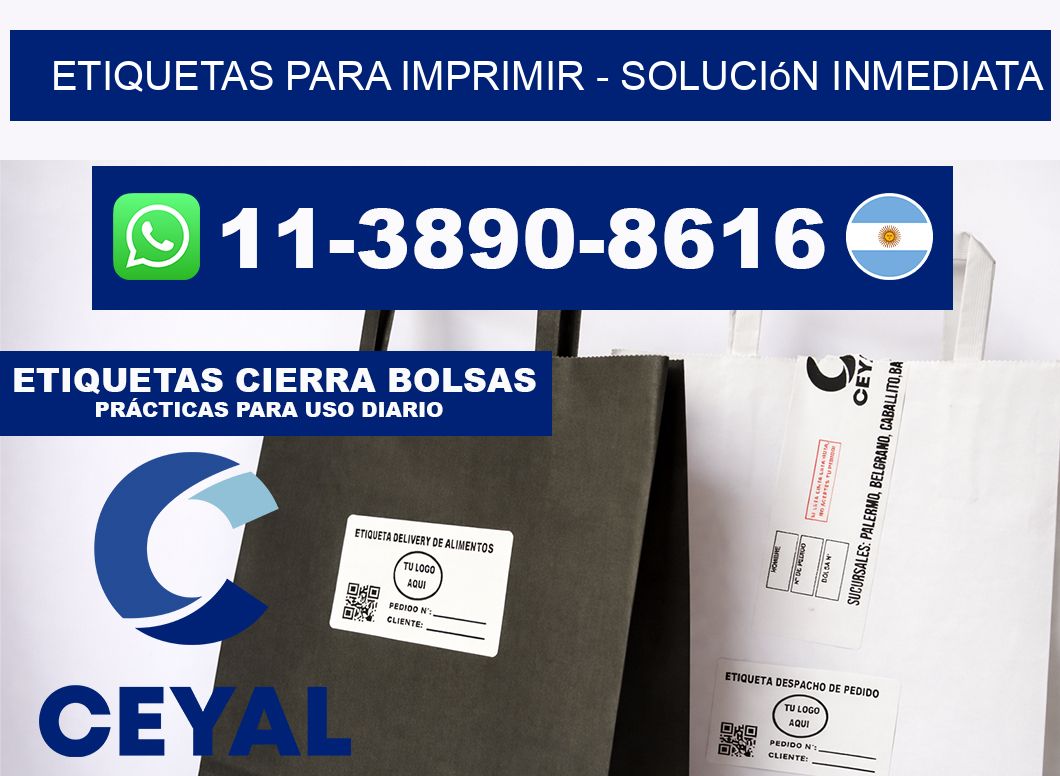 ETIQUETAS PARA IMPRIMIR - Solución inmediata