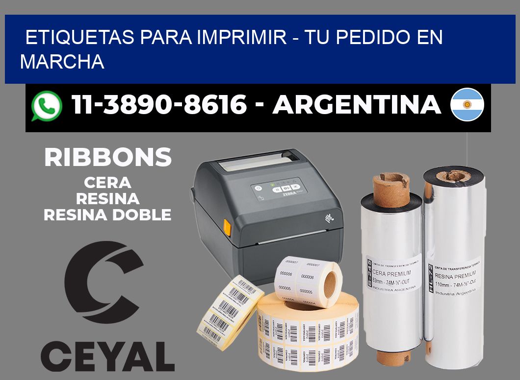 ETIQUETAS PARA IMPRIMIR - Tu pedido en marcha